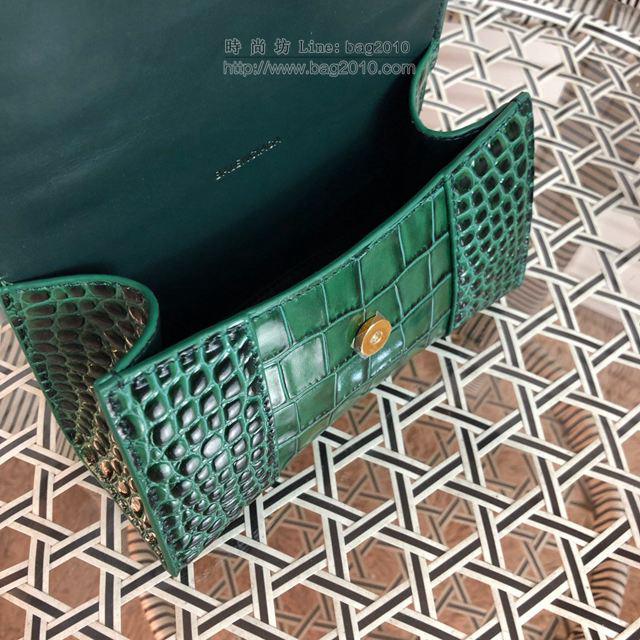 Balenciaga女包 巴黎世家新款小號鱷魚紋沙漏包 巴黎世家牛皮爆款手提包  csbl1188